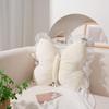 Butterfly Throw Pillow Cuddly Butterfly Pillow with Lace Ruffle Decorative Sofa Couch Pillow for Home Living Room Bedroom Decor