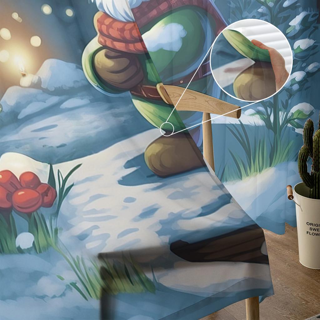 Juldvärg Eldfluga med levande ljus Vardagsrum Transparent Tyll Fönstergardin Sovrum Köksinredning Slöja Draperier Gardiner