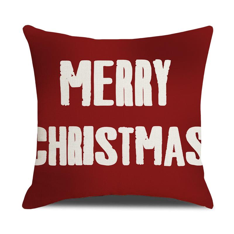 Nordic Plaid Christmas Pillow Cover, Linen Sofa Cushion Cover 45x45 cm