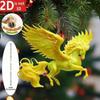 Pferd Anhänger Acryl 2D Realistische Pferd Ornament mit Aufhängeschlaufe Auto Innendekoration Weihnachtsbaum Hängeanhänger