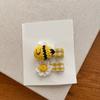 2PCS Honeybee Hair Clip Crochet Hairpin Fashion Hair Barrettes Elastic Hair Tie for Shopping Daily Wear Hair Decoration