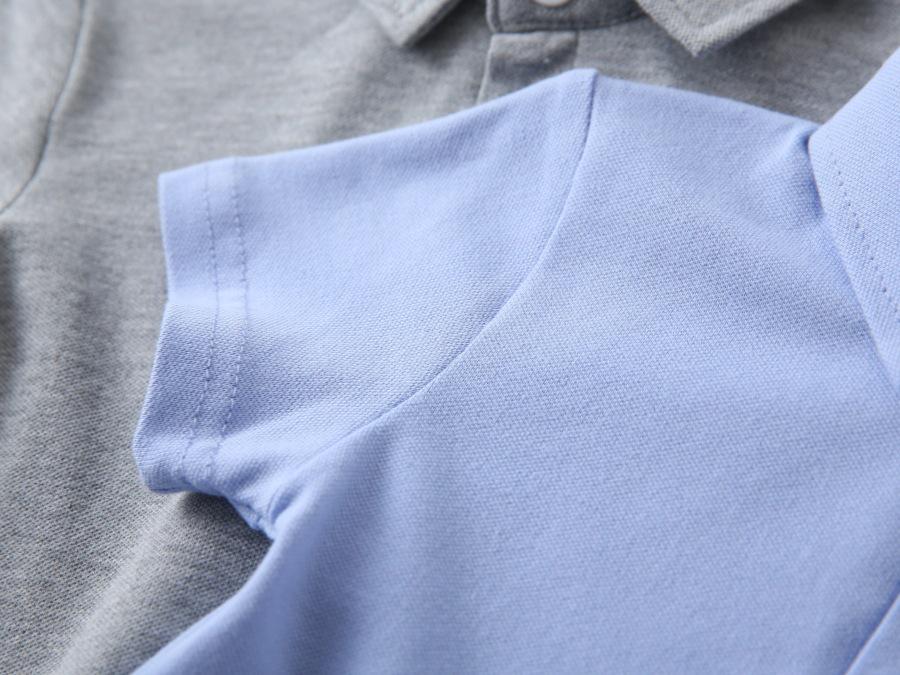 Polo de Manga Curta Estilo Coreano para Crianças - Camiseta de Algodão de Verão para Meninos