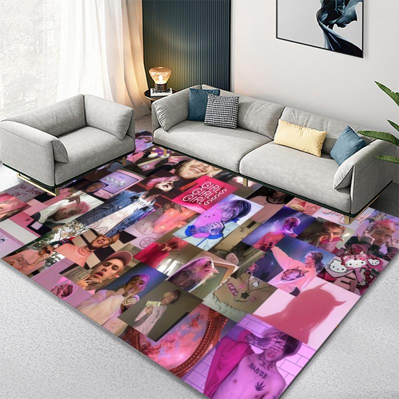 Lil Peep Carpet Rug for Living Room Bedroom Home Sofa Decoration,Kids play Non-slip Floor Mat