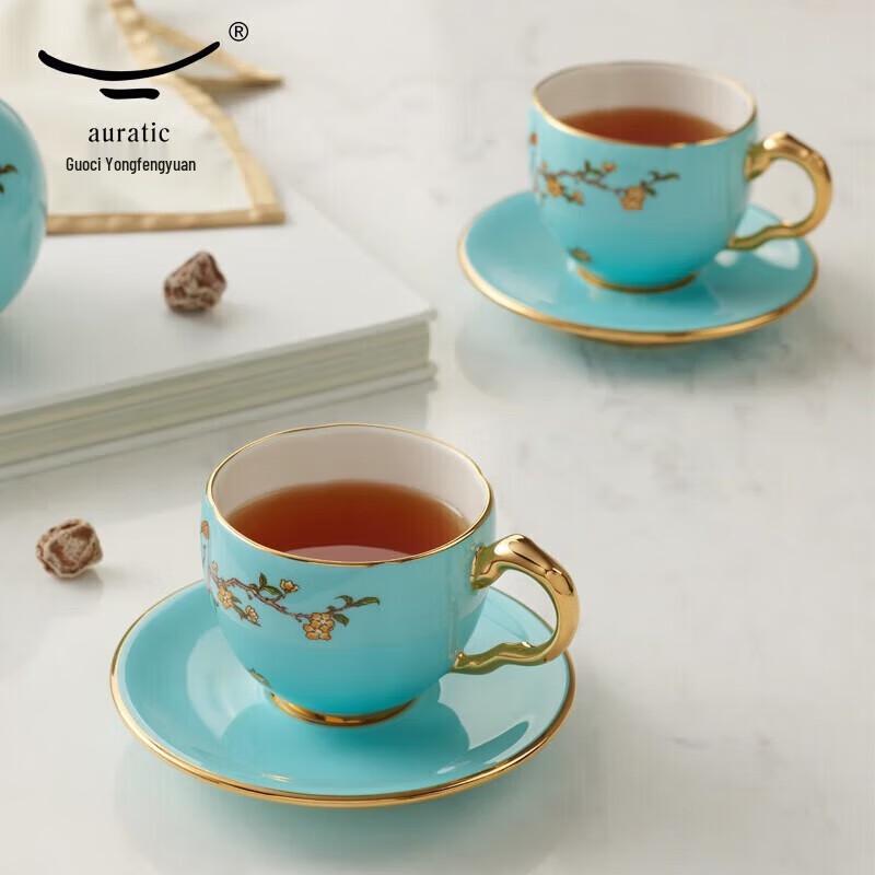 Yongfengyuan Guoci Madam's Porcelain West Lake Blue Tea/Coffee Cup Set