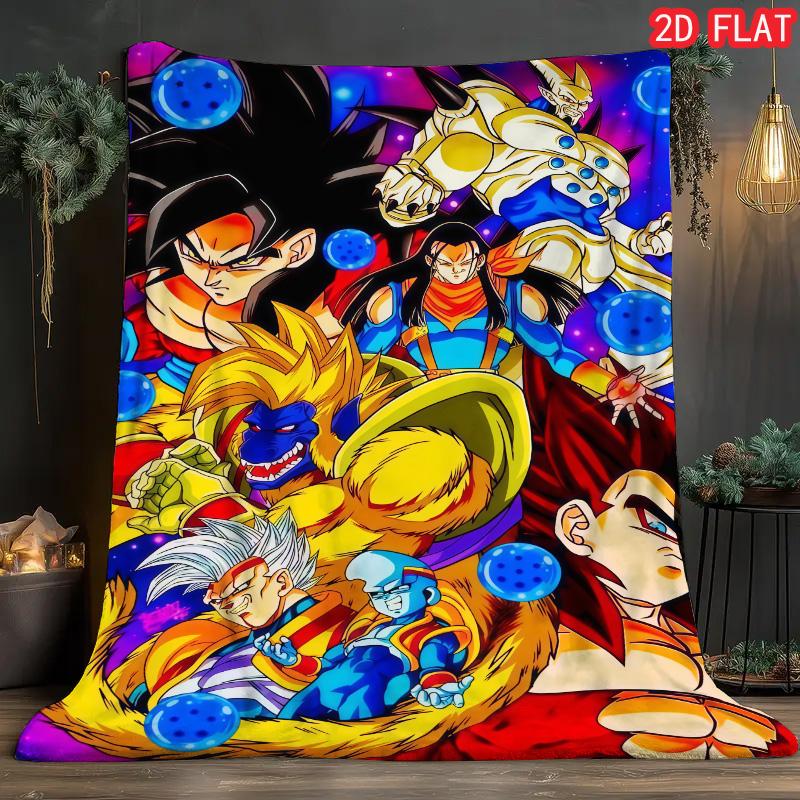 Dragon Ball Durable Anti-pilling Blanket Thick Warm Flannel Blanket for Long Term Home Daily Use THW