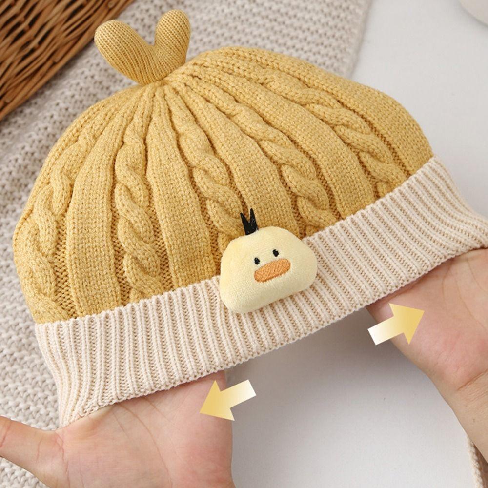 Breathable Toddler's Plush Knitted Hat 6-36 Months Kids Ear Protection Hat  Winter Season