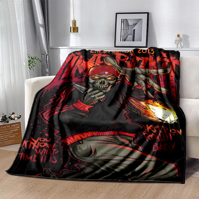 Limp Bizkit Flannel Blanket Soft All-Season Throw, Design for Camping, Car Travel, Hiking Sofa, Bed, Office Perfect Gift for Parties