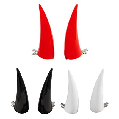 Devil Power Hair Clip 2000s Trend Side Clip Horn Anime Power Halloween Cosplay Hairstyling Photo Props