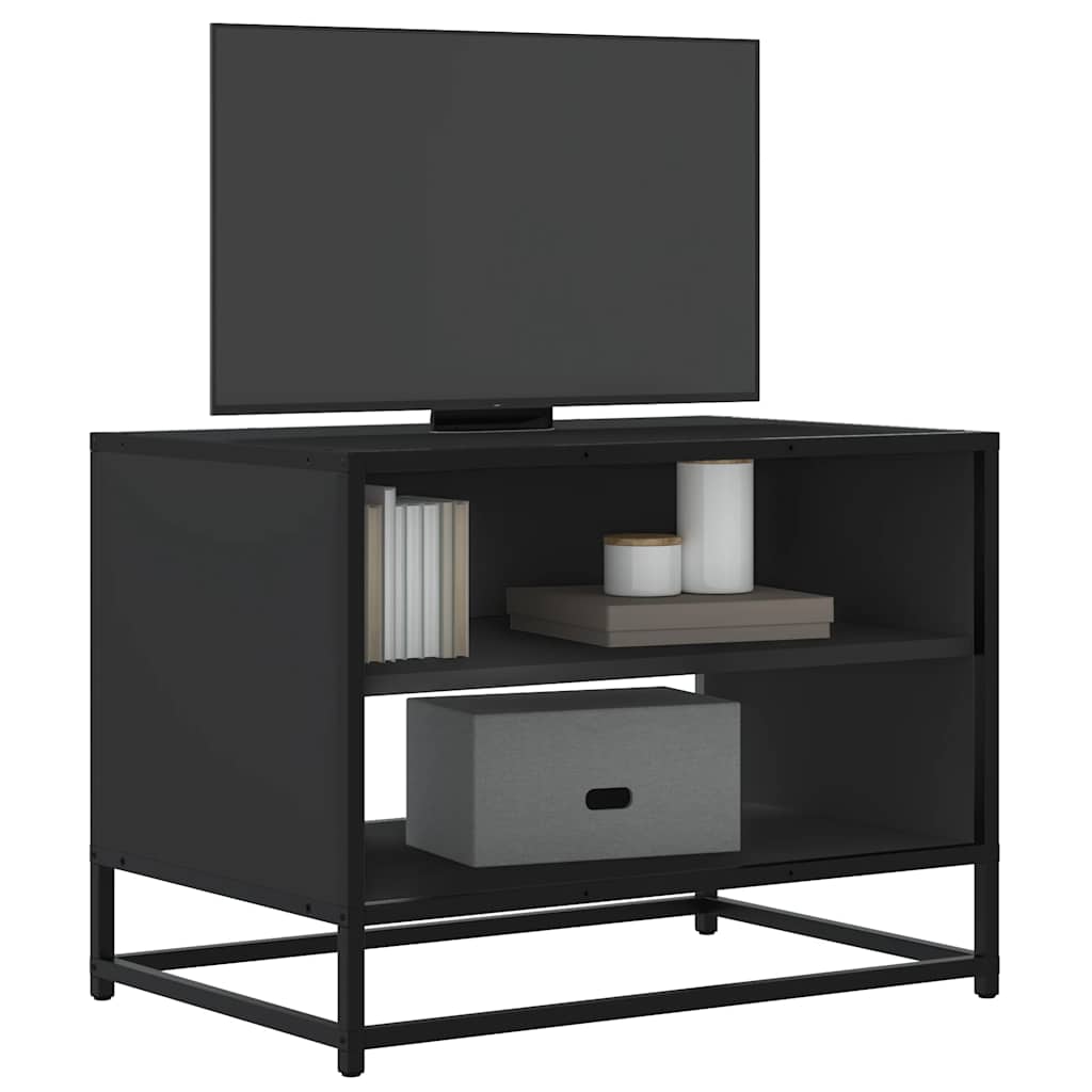 Vidaxl Szafka Pod Tv, Czarna, 61X40X46 Cm, Materiał Drewnopochodny