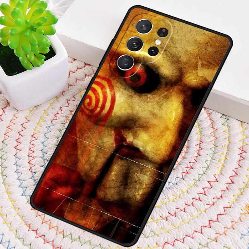 Saw Jigsaw Puppet TPU Phone Case For Samsung Galaxy note 10 pro S26 S25 S24 S23 S22 Ultra Plus S21 FE S20 Shockproof Cover