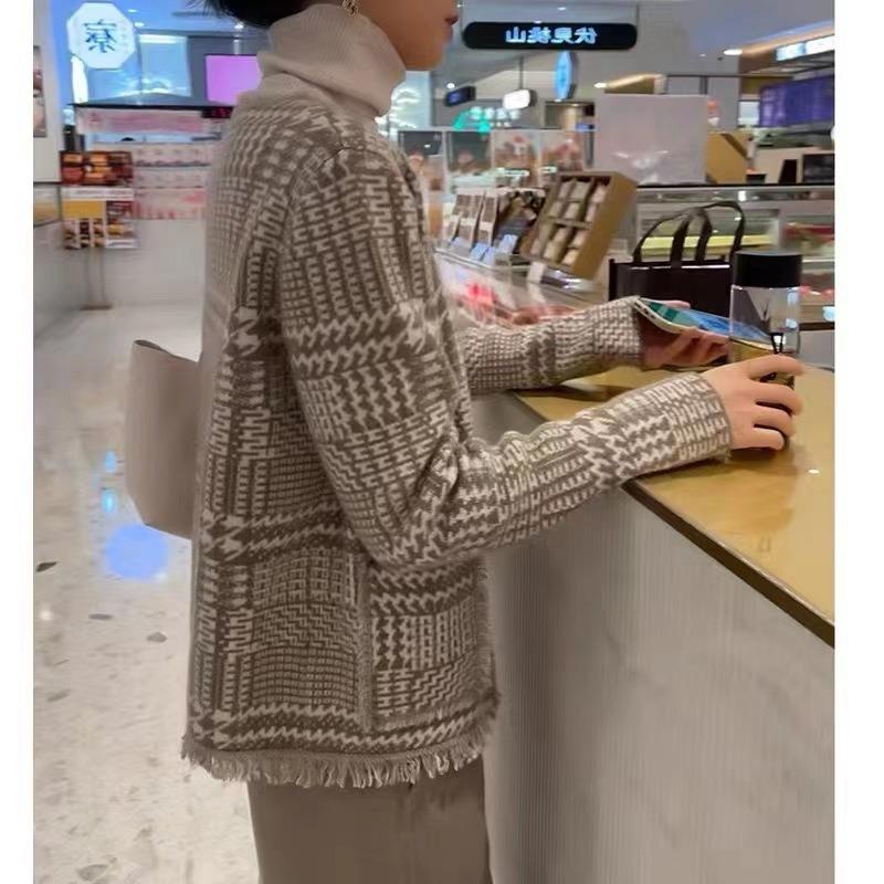 Autumn and Winter Round Neck Loose Fringed Sweater Jacket Casual Fashion Knitted Cardigan Femininity Outside