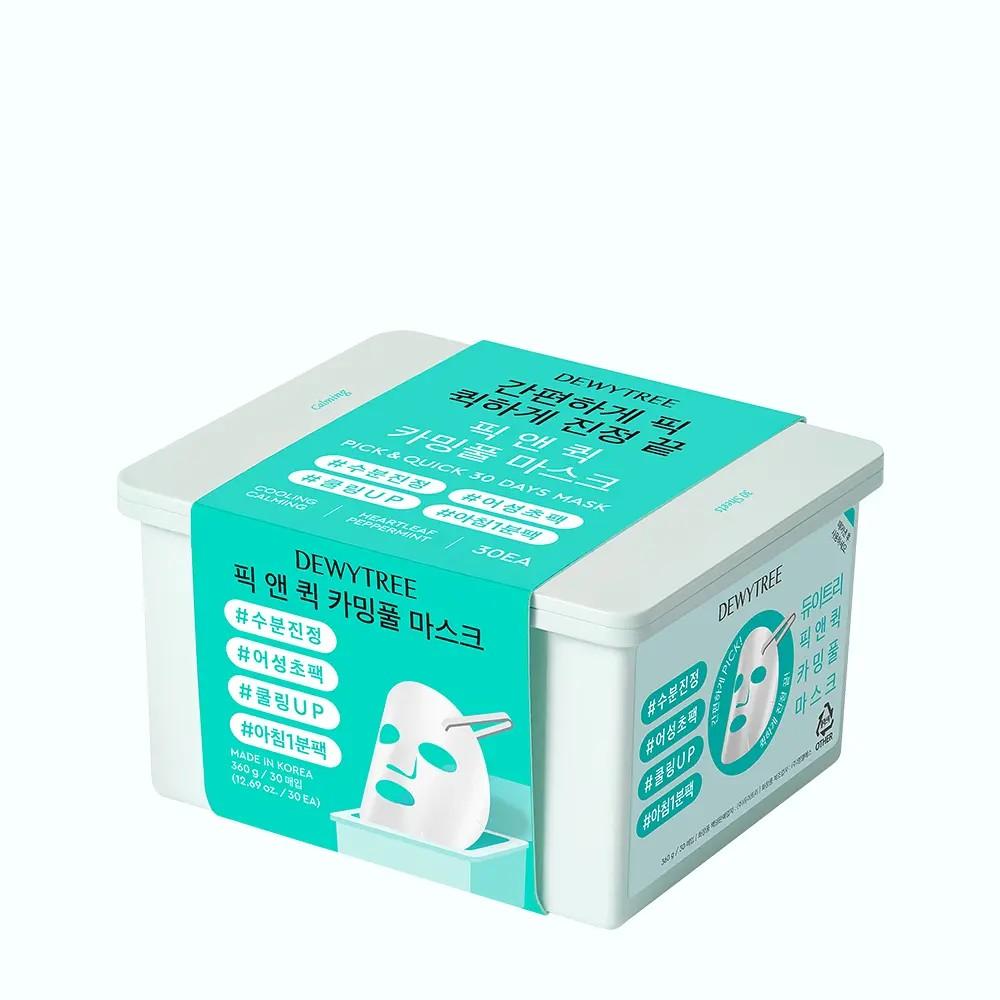 Dewytree Pick & Quick Daily Sheet Mask 30 Sheets (Makeup Boost / Calming Full / Moisture Full / Morning Puff / Vita Light Up) Calming Full