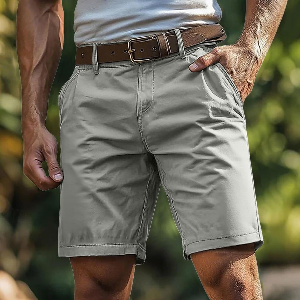 Men's Workwear Cargo Shorts with Multiple Pockets Durable Construction Lightweight Breathable Fabric Relaxed Fit Casual Outdoor Shorts