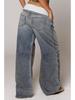 Vintage Faded Denim Loose Straight-Leg Ripped Jeans for Women - European & American Street Retro Style