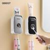 Automatic Wall-Mounted Toothpaste Dispenser & Toothbrush Holder Set