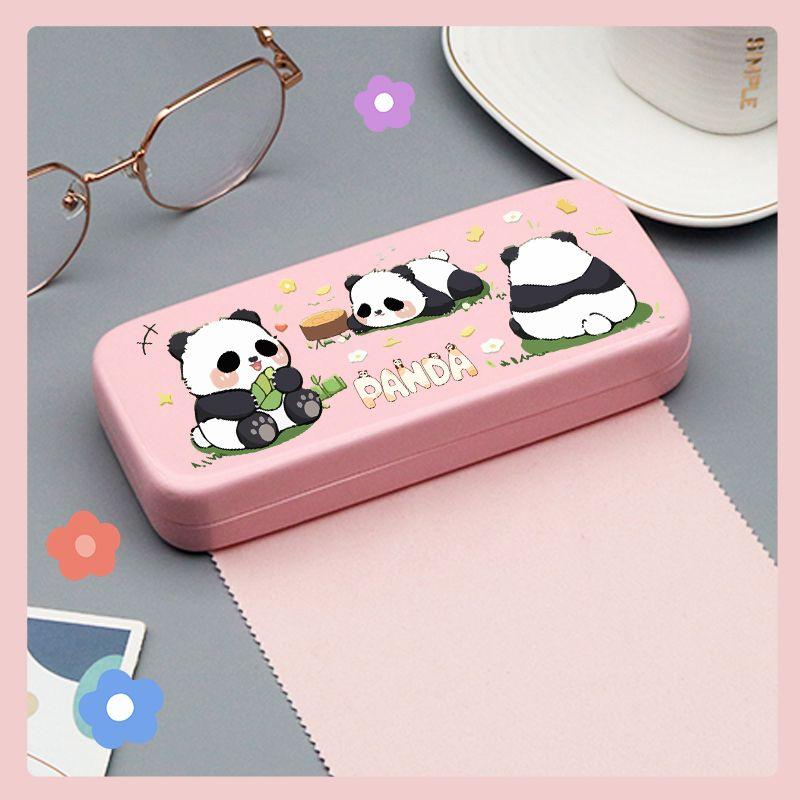 Cute Panda Magnetic Eyeglass Case for Children - High-Quality Design for Children with Myopia