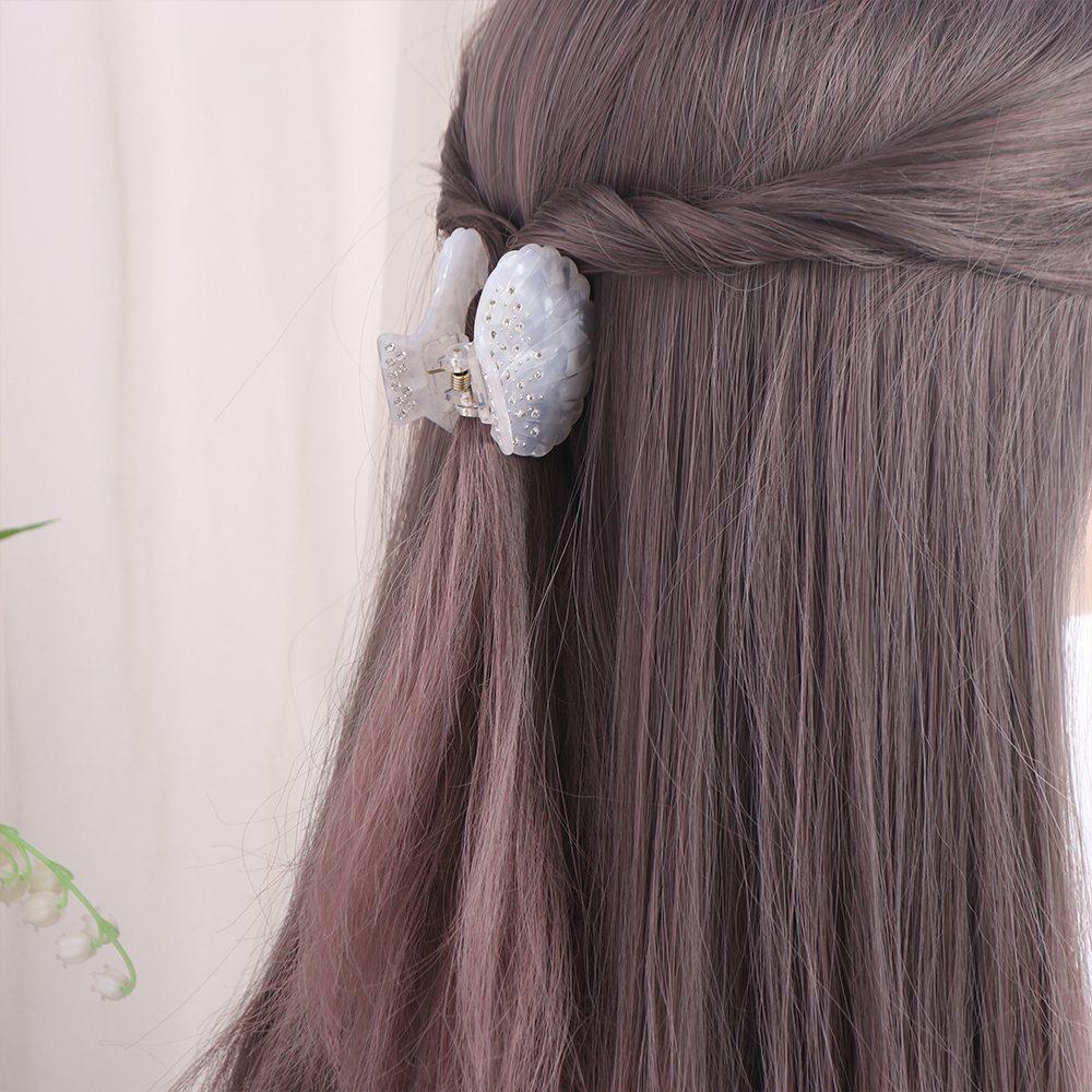 Korean Style Shell Hair Claw Rhonestone Shell Shape Claw Clip Vintage Shell Crab Clip  Girl