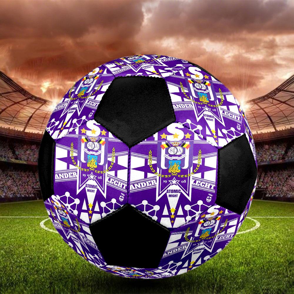 1 pz Pallone da Calcio Royal Sporting Club Anderlecht Taglia 5 Pallone da Calcetto Indoor alla Moda Colorato Gioco in Cortile - Ottimo Regalo per Appassionati di Sport HE51