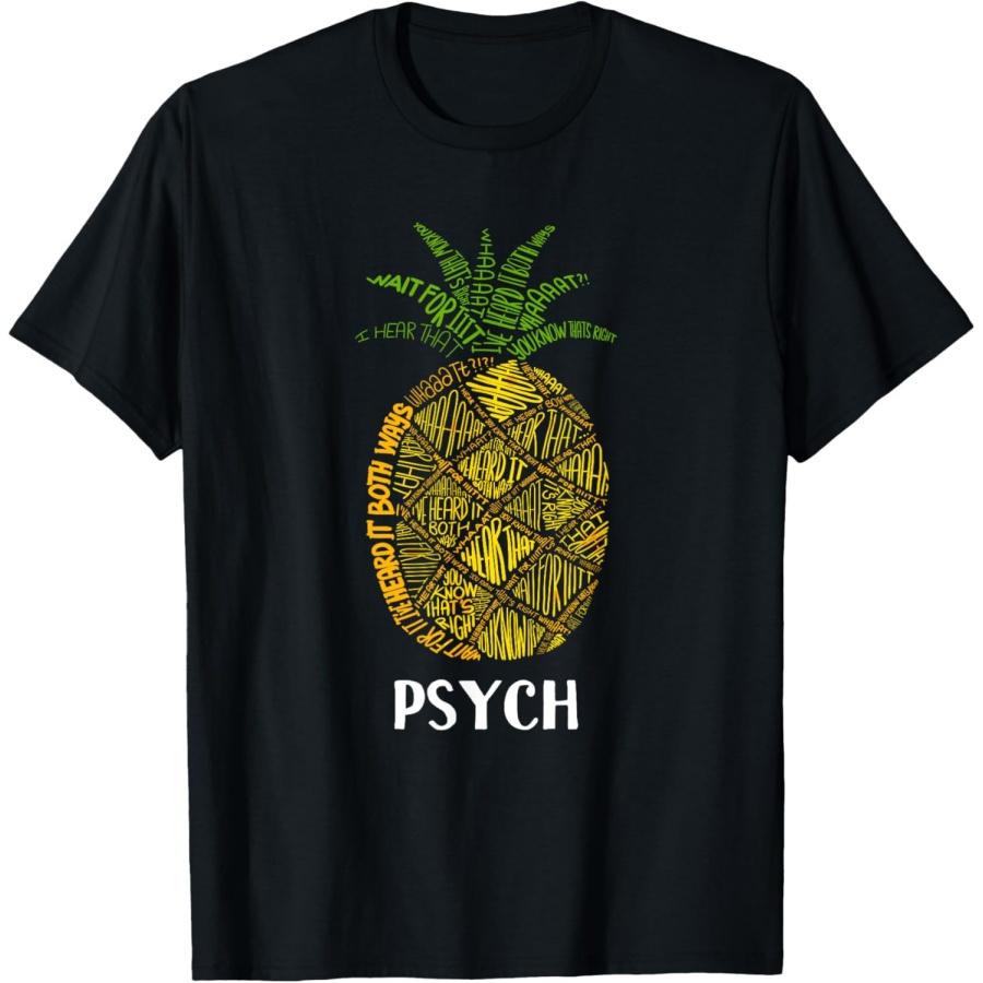 Psych Pineapple Cute Typography T-Shirt T-Shirt(1) XXXXXL чёрный