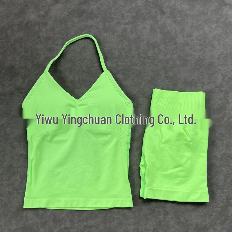 Women's High Elasticity Yoga Set: Strap Top & Butt-Lifting Leggings