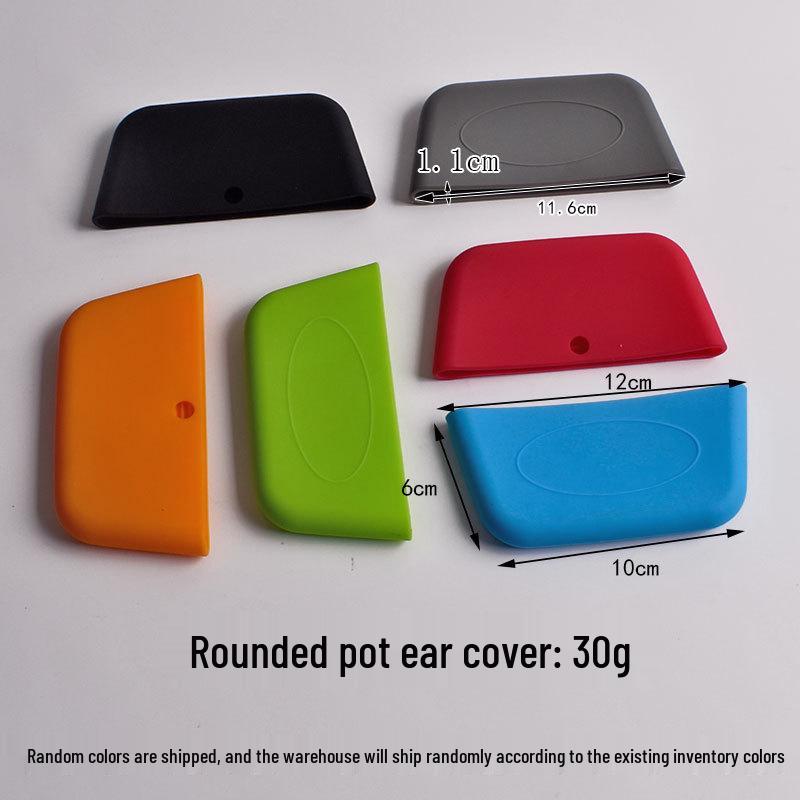 Силиконовые термостойкие, противоскользящие накладки на ручку и ухо кастрюли для воков Black