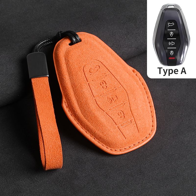 Suede Car Key Case Cover For Chery Jetour To Genesis Traveller T2 X90 X70 X95 Dashing X-1 Plus Dtc L9 Car Key Shell Keychain