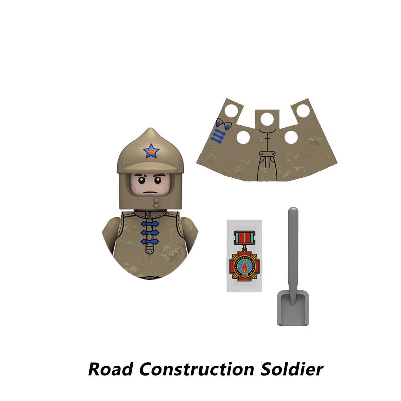 

WW2 Pilot of the Soviet Cavalry Regiment North African Legion Military Soldier Mini Weaponry Building Blocks Kids Toys