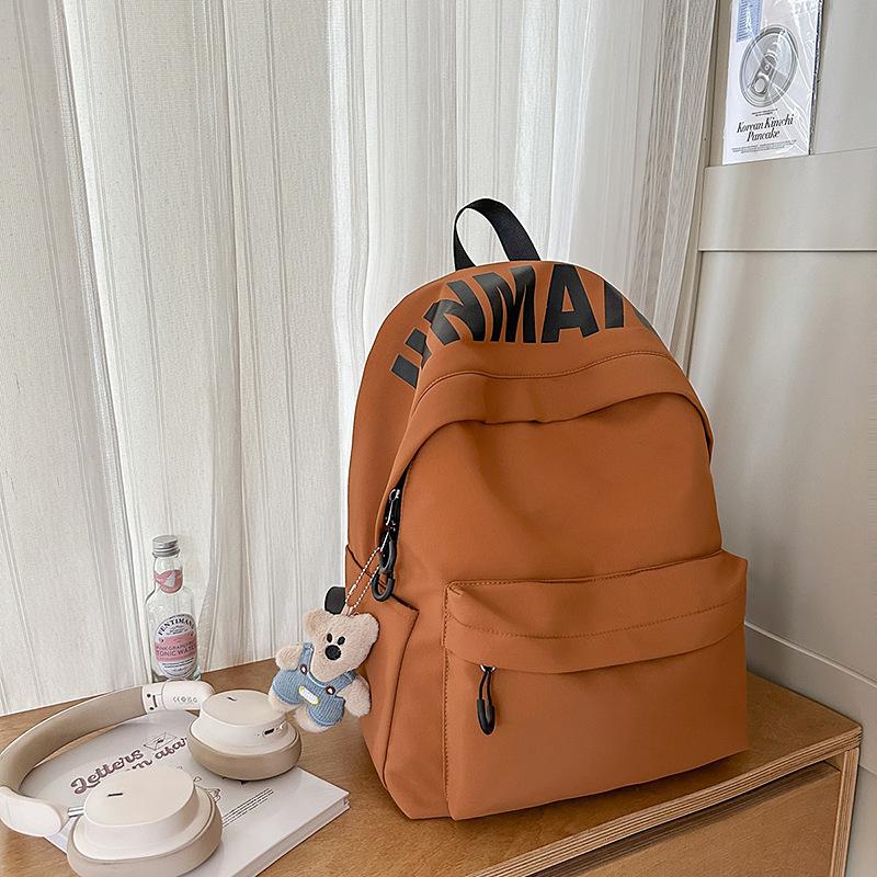 Schoolbag Backpack Simple Alphabet School Bag New Backpack Campus Versatile Large Capacity High School College Student Commuter