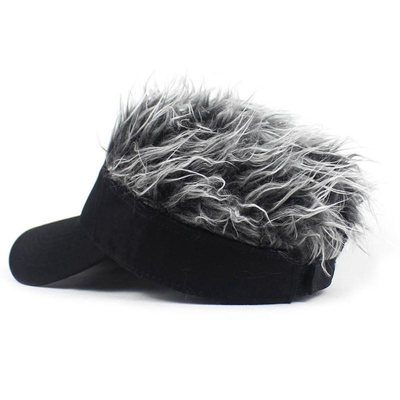 Unisex Spiked Hairs Wig Hat With Spiked Wigs Outdoor Sunshade Baseball Cap Sunhat Fancy Performance Casual Hip-Hop Dance Visor