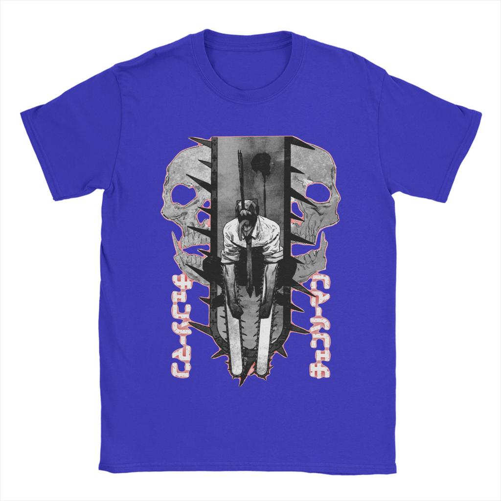 Men Women's Chainsaw Man Manga Art T Shirts  Cotton Clothing Vintage Short Sleeve O Neck Tees Gift T-Shirts
