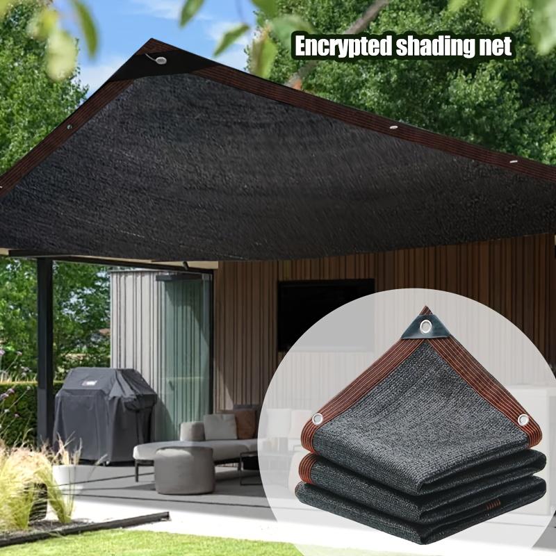 Durable Black UV Protection Canopy - Outdoor Sun Shade Net - Multiple Sizes Available for Travel, Picnics, and Pools