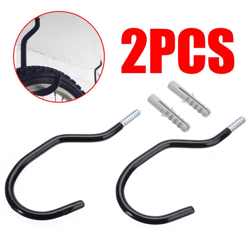 2pcs Bike Hanger Brackets Wall Mounted Easy To Install Bicycle Storage Hooks Bicycle Accessories