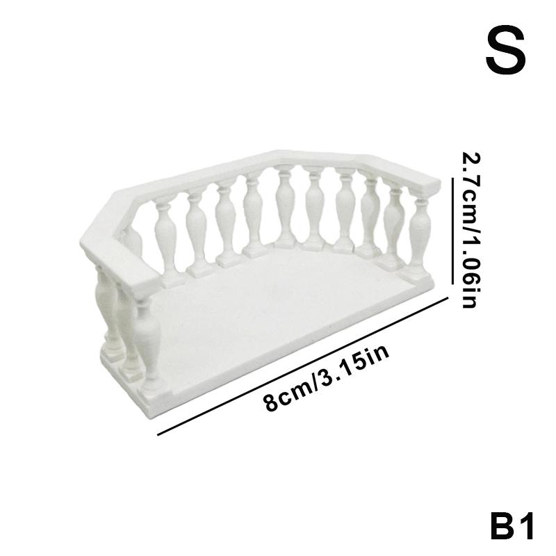 

Miniature Dollhouse Balcony European Railing Collector Accessory for DIY Mini Home and Display Scene