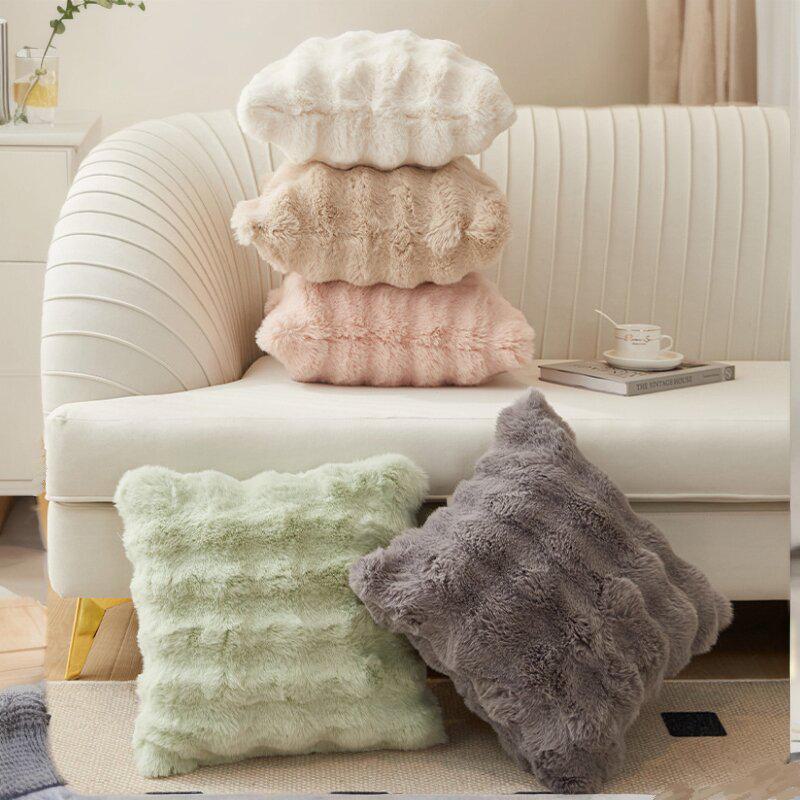 

Чехол для подушки Origin Bubble Plush : Чехол на подушку из искусственного меха кролика однотонного цвета 43*43cm темно-серого