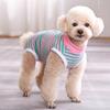 Dog Clothes, Thin Belly Protection Vest, Belly Anti-cool Free Striped Shirt, Back Buttons, Female Dog Sterilization and Weaning