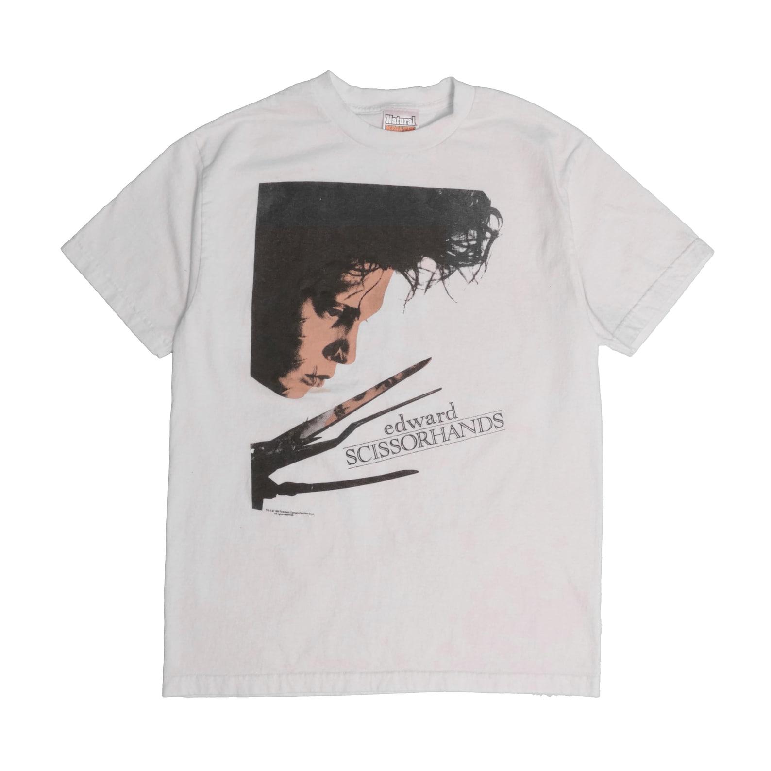 Edward Scissorhands Tim Burton Movie Tee 1990 Film American Gothic Romantic Fantasy Black Comedy Horror Johnny Depp Winona Ryder T-Shirt - M L