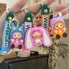 New Cartoon Wokuku Keychain Soft Rubber 3D Doll Pendant Bag Pendant Small Gift