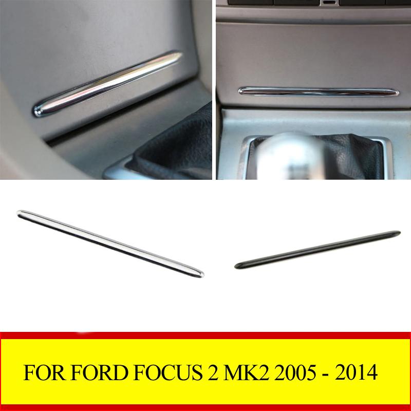 LYSE6 Ashtray Cover Trim Light Bar ABS Chrome Trim Styling Car Accessories For Ford Focus 2 MK2 2009-2014