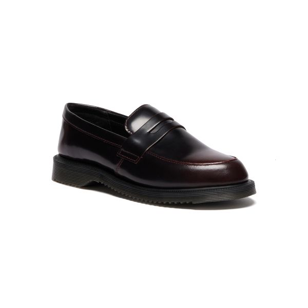 Dr. Martens Temara Leather Vintage Slip-On Loafers Women Loafers Cherry-Red 41360600