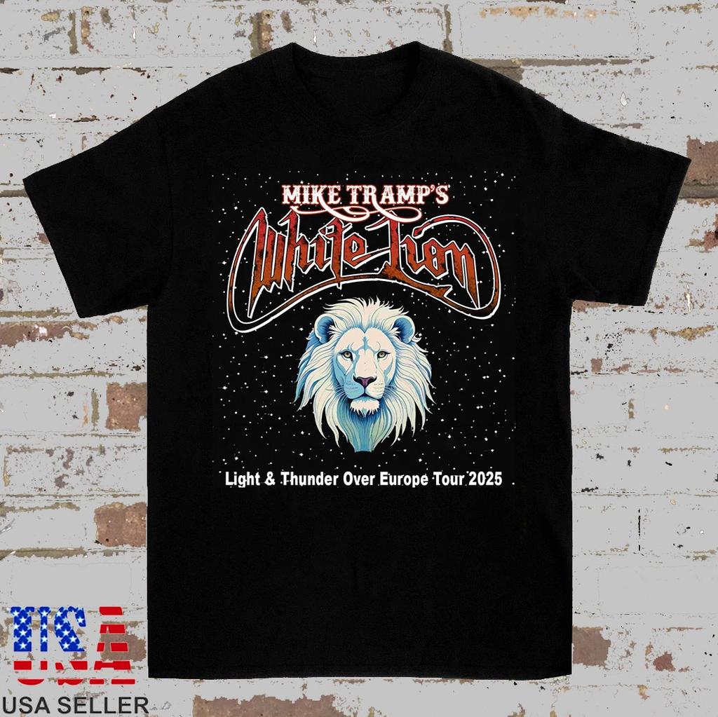 White Lion band Light And Thunder Europe Tour 2025 T Shirt Full Size S-5XL FH112