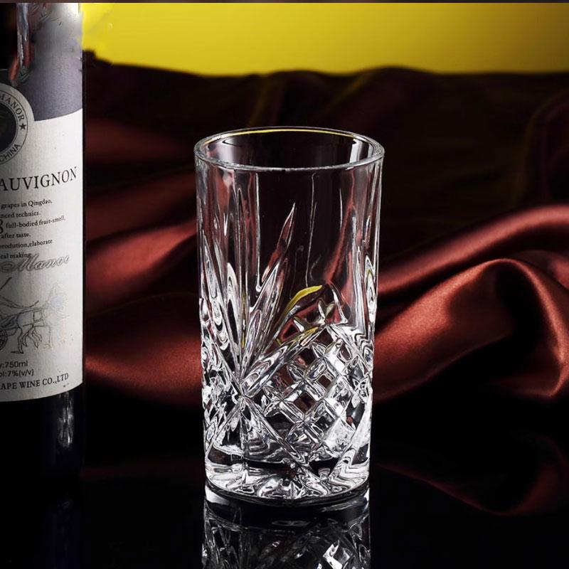 330ml or 350ml Creative Whiskey Glass Long Island Iced Tea Cup Cocktail Mojito Glasses Carved Foreign Wine Glass Camping Cooking