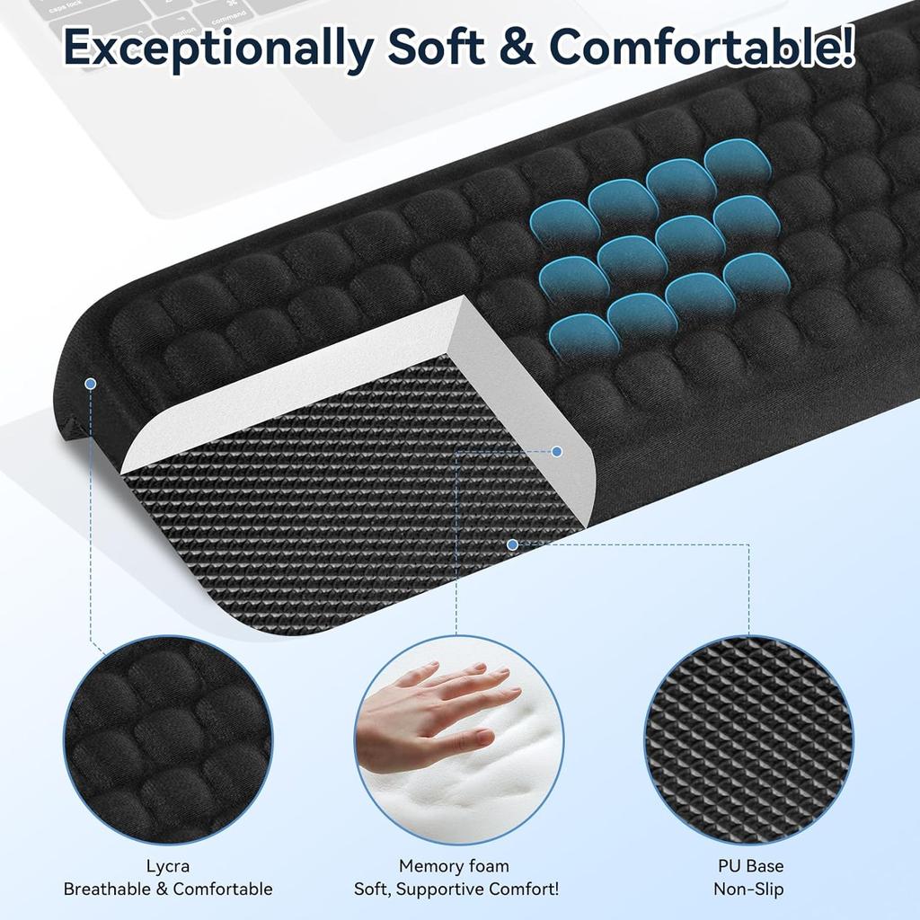 L-Shaped Elbow Pad for Desk, 2-Piece Arm Rest for Desk Wrist Support, Ergonomic Desk Edge Cushion Memory Foam Elbow Support for Work, Study, and