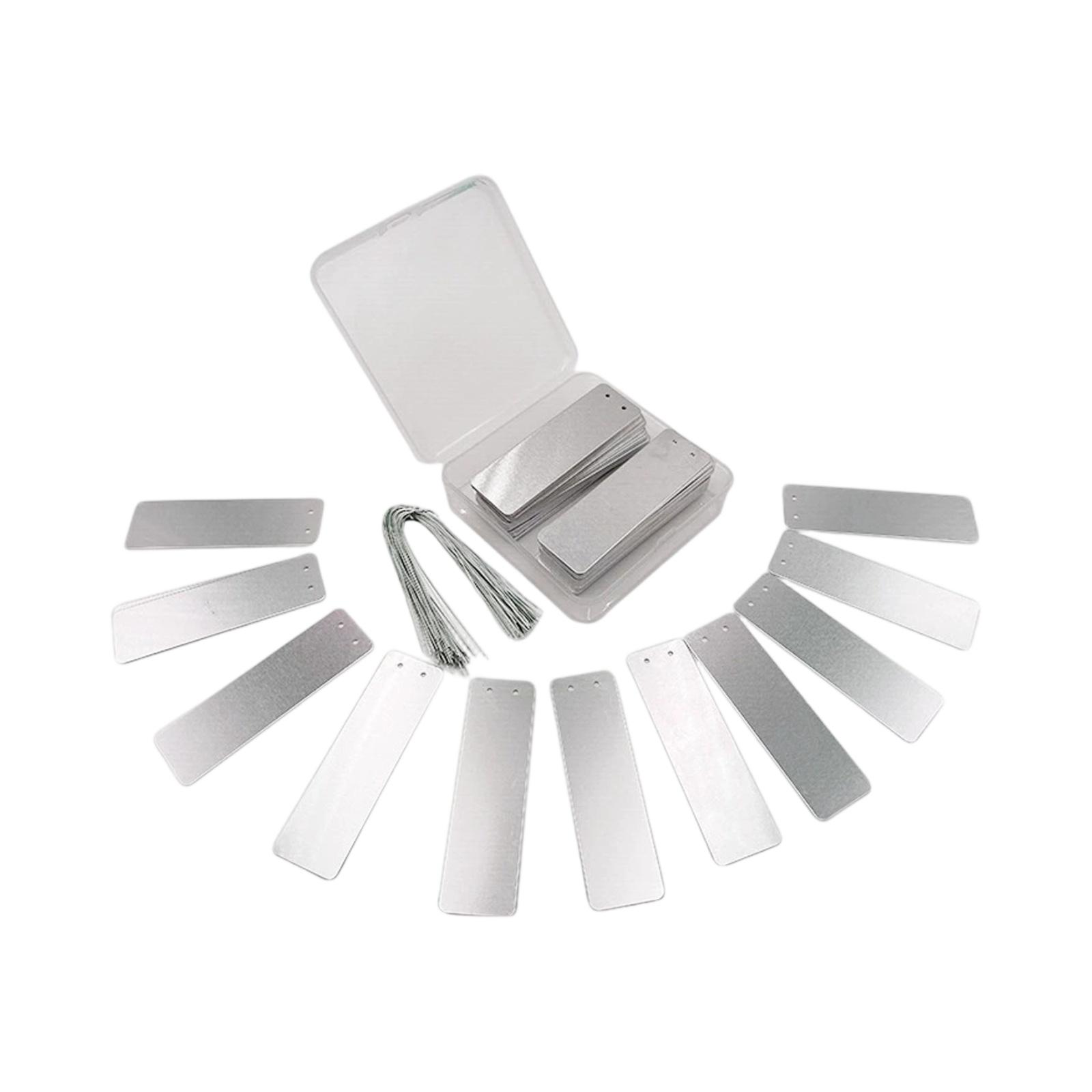 Многоразовые алюминиевые бирки для растений, металлические садовые бирки для клумб, маркировки деревьев и идентификации растений, садовые принадлежности для маркировки One Size серебряный