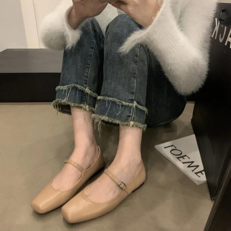 2024 Spring Single Shoes Fashion Shallow Slip On Women Flat Shoes Ladies Casual Outdoor Ballerina Shoe flats lolita shoes