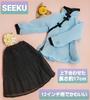 SEEKU Scale Action Figure Female Ethnic School Uniform Office Lady Costume for Dolls and Bottom 1/6 12-inch (Top Set)