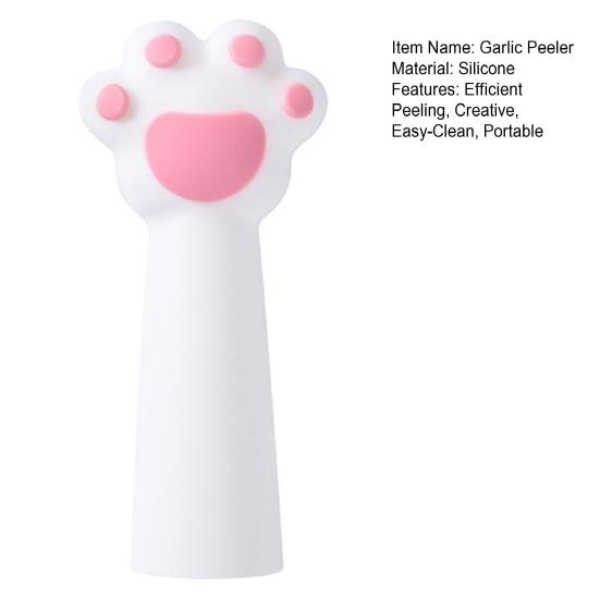 Cat Paw Garlic Peeler Silicone Roller Peeling Tool Quick Peeling Tube Garlic Skin