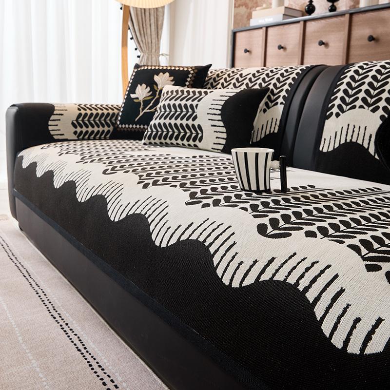 Light Luxury High-End Sofa Cushion  New Four-Season Universal Fixed One-Piece Straight Row Sofa Seat Cushion Cover Cloth Towel
