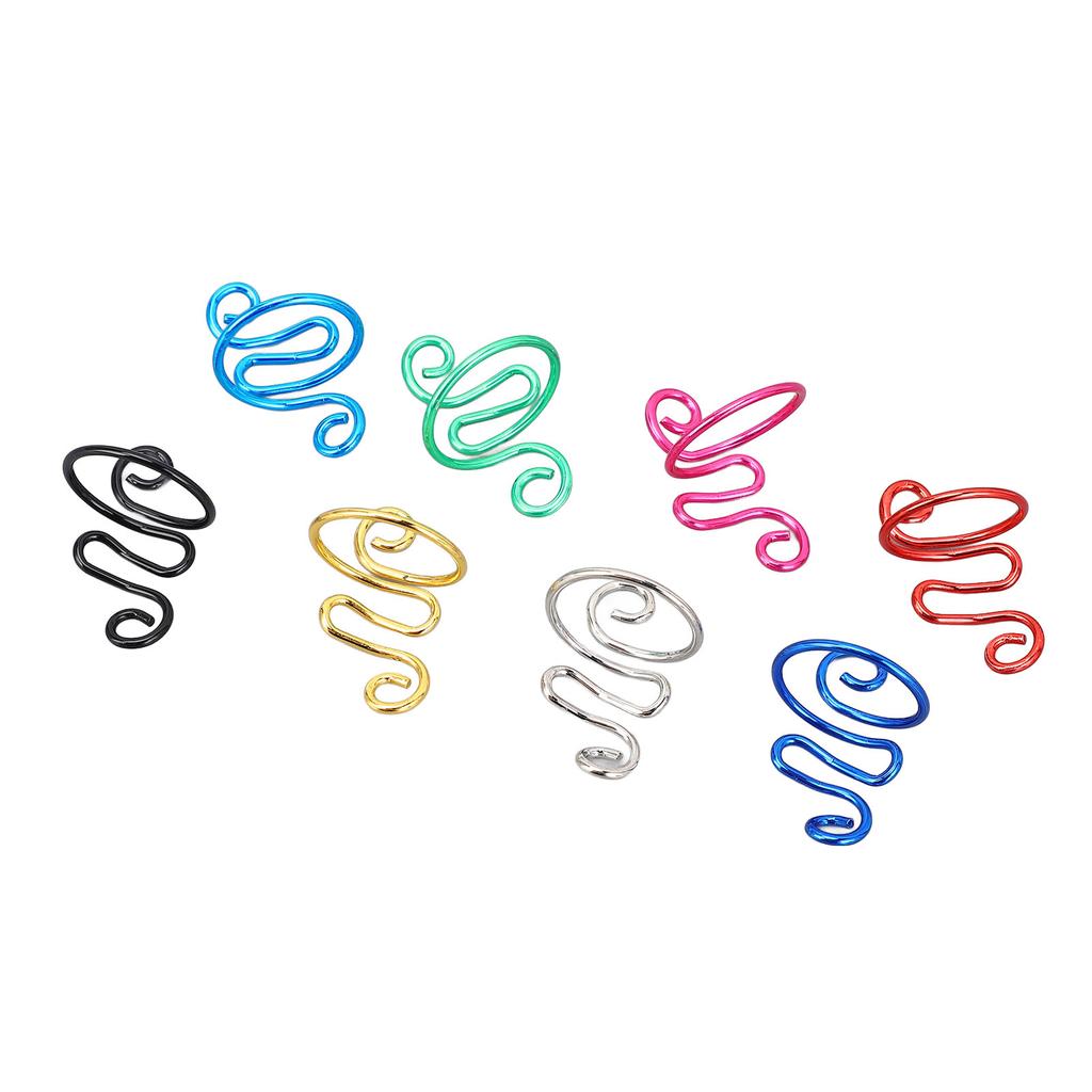 8 Pcs Crochet Ring Left Right Handed Adjustable Knitting Yarn Tension Ring Set with Storage Box