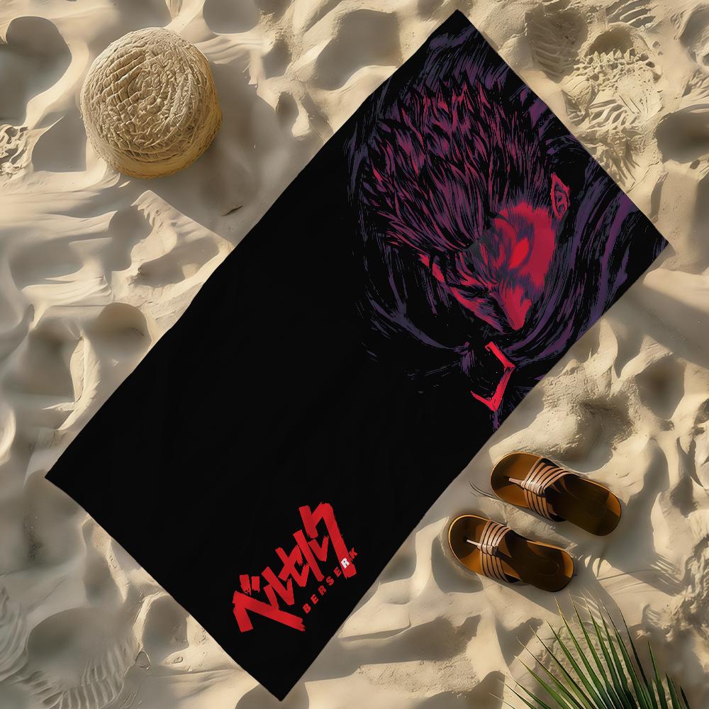 

Japanese Anime B-Berserk-S Towel Soft Lightweight Anti-Sand Large Beach Towel Quick-Drying Bath Sports Family W30*H60(CM)