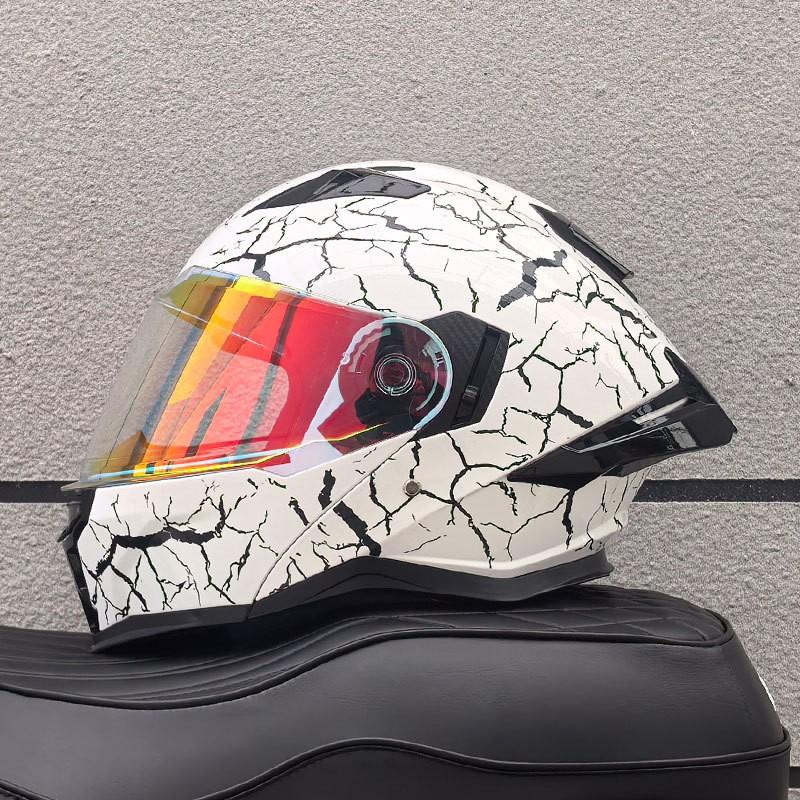 DOT ECE Certified Full Face Motorcycle Helmet Men Women ABS Shell Flip-Up Visor All-Season Use